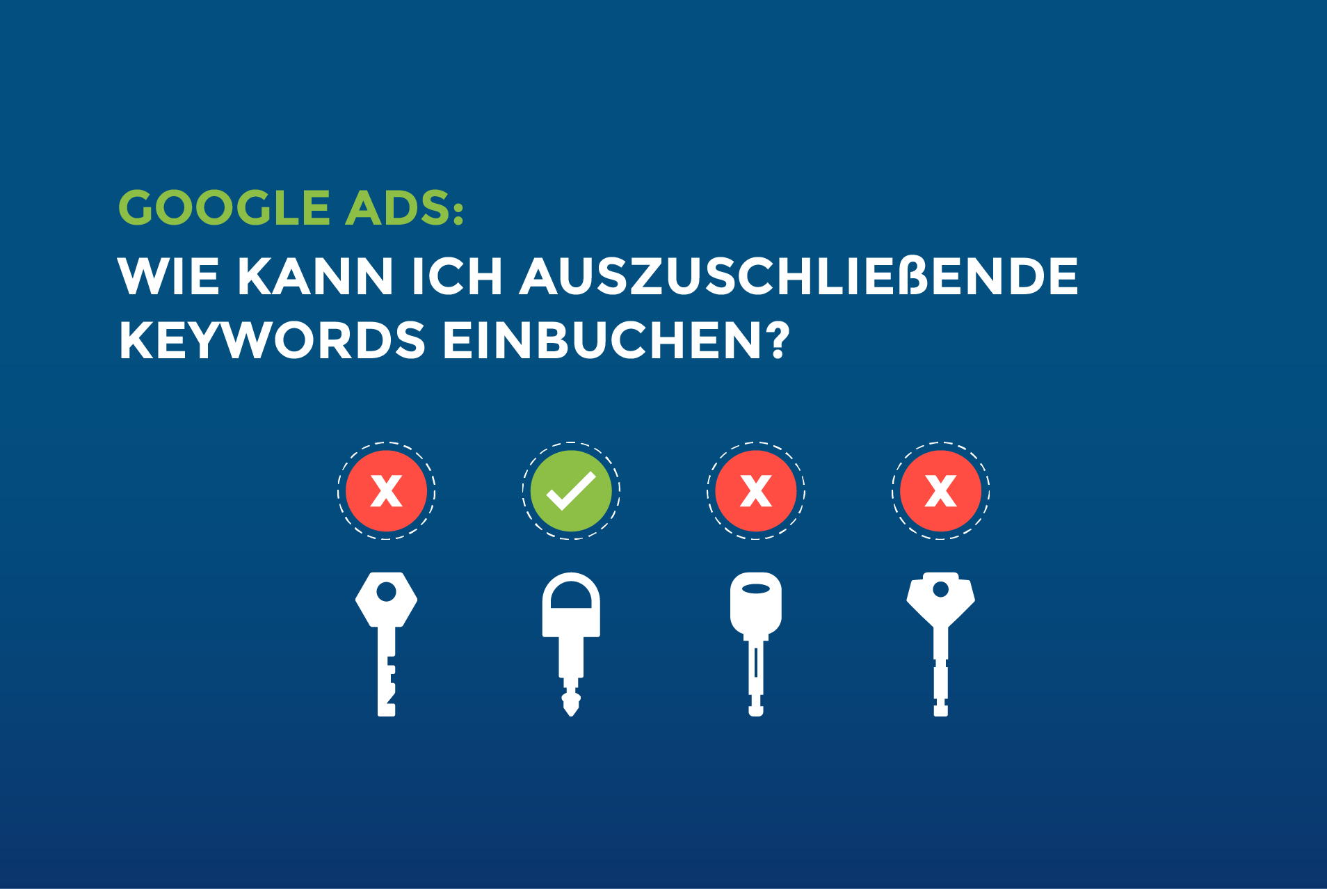 Google Ads: Wie kann ich auszuschließende Keywords einbuchen?