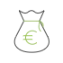 Geldsack mit einem Euro Zeichen